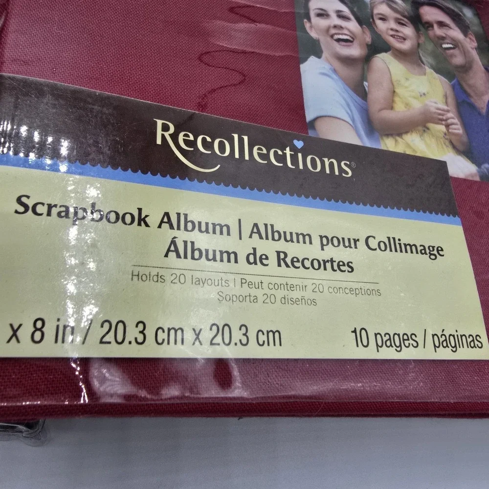 4 RECOLLECTIONS‎ SCRAPBOOK ALBUM Photo Window Cover 8x8 inch 10-Page